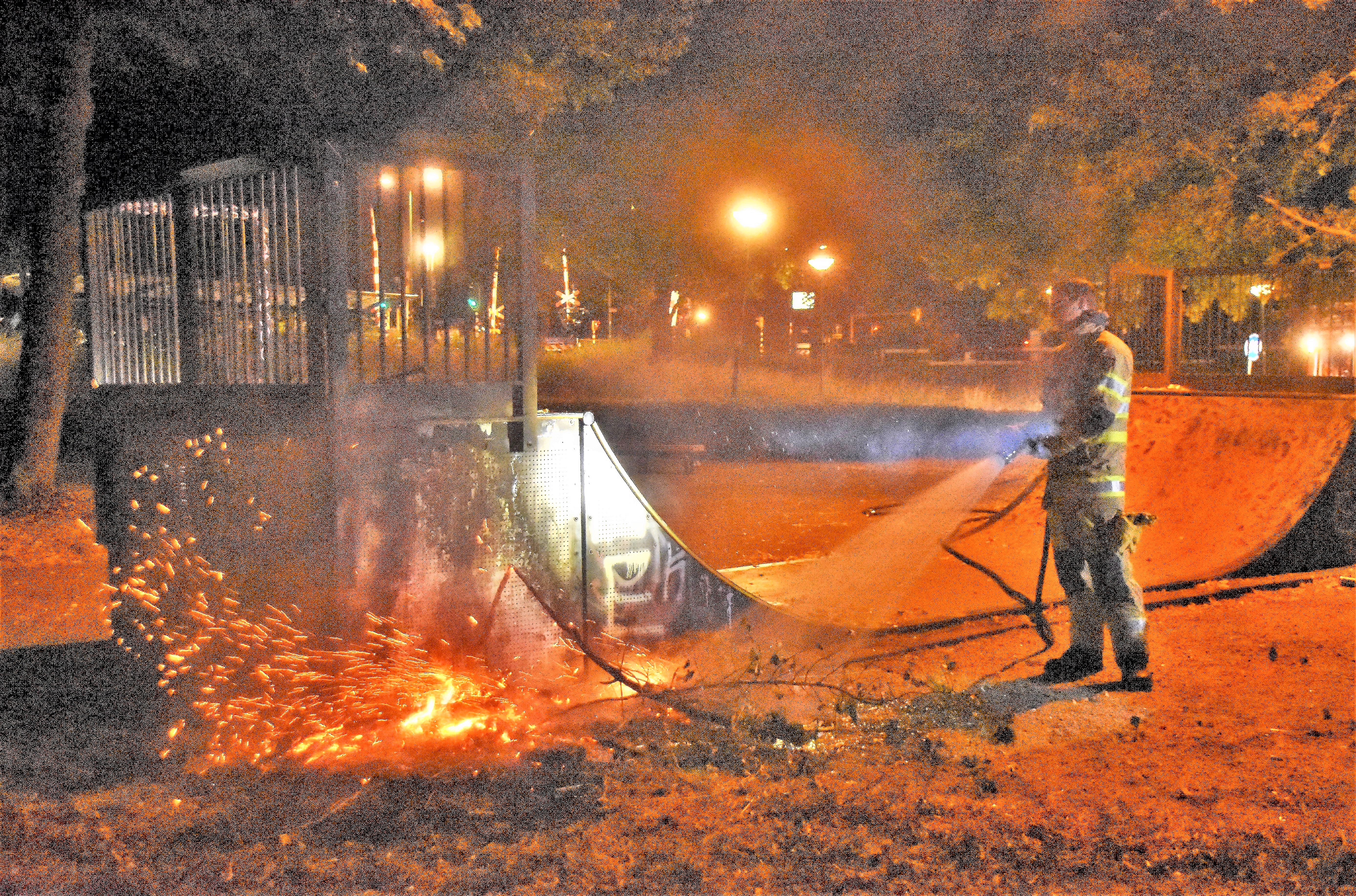 Brandstichting op skatebaan