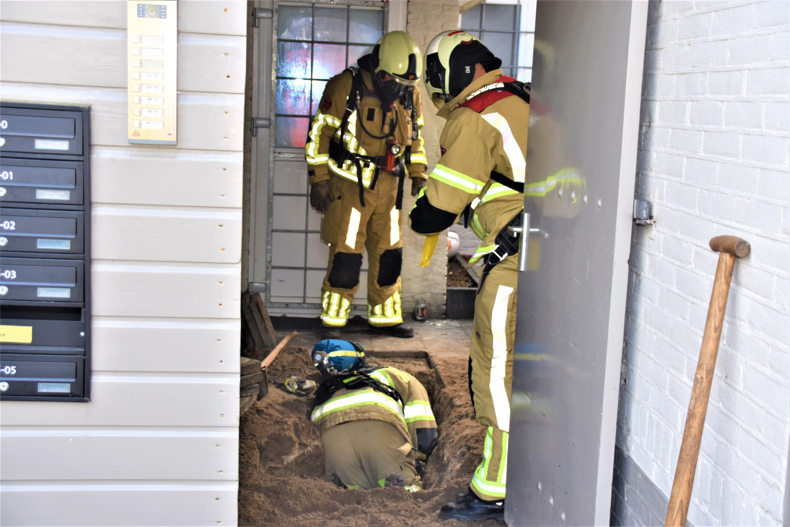 Brandweer dicht gaslek