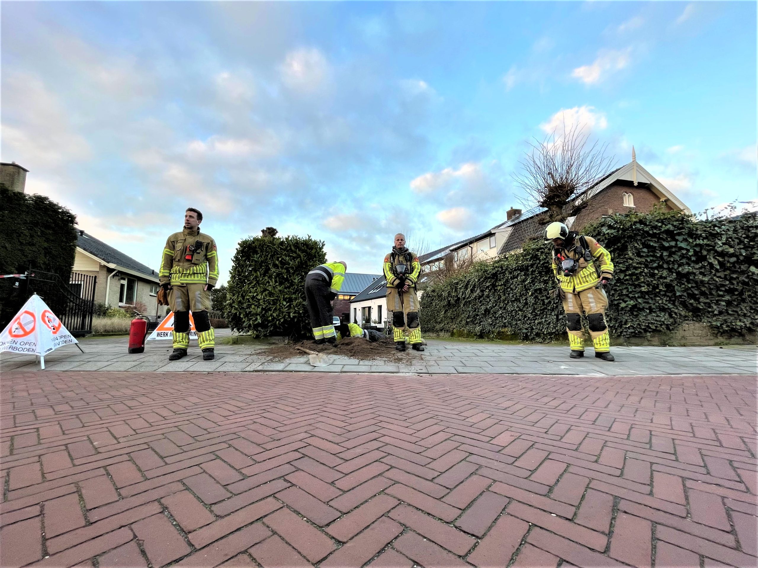 Gaslek door boren in de grond
